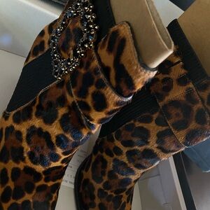 Cheetah Print Karl Lagerfeld Boots Worn Once